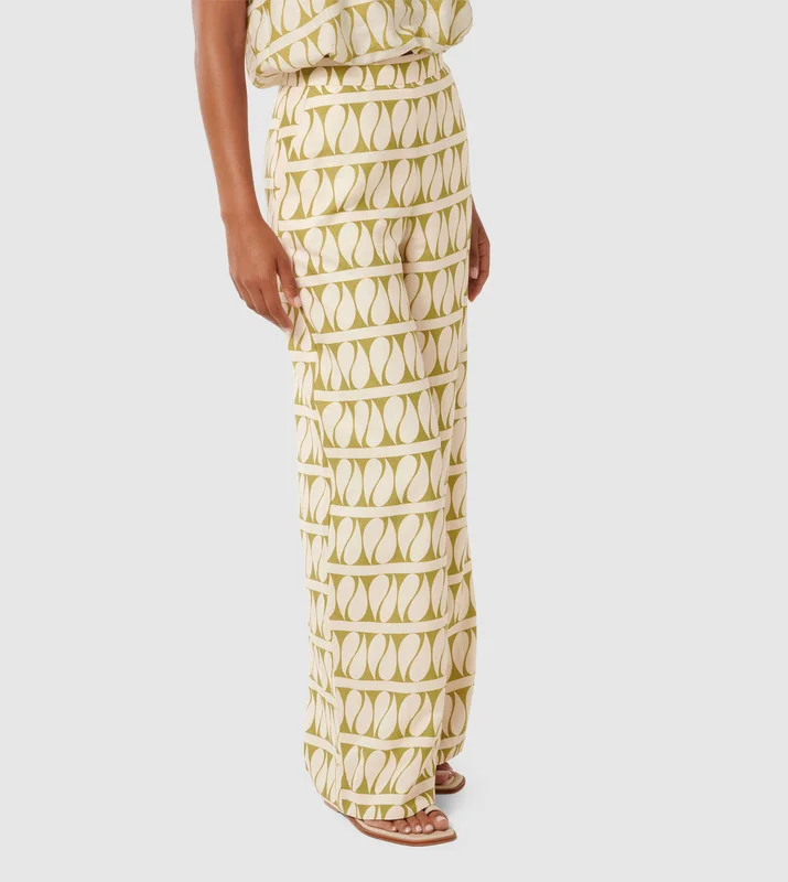 forever new  HALLE Linen Wide Leg Pants for Women | Best Price UAE